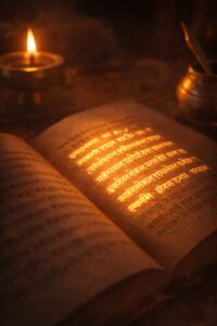 Learn Sanskrit language with ancient manuscript and traditional script