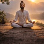 Yoga and yogic kriya practice in nature for inner harmony and balance